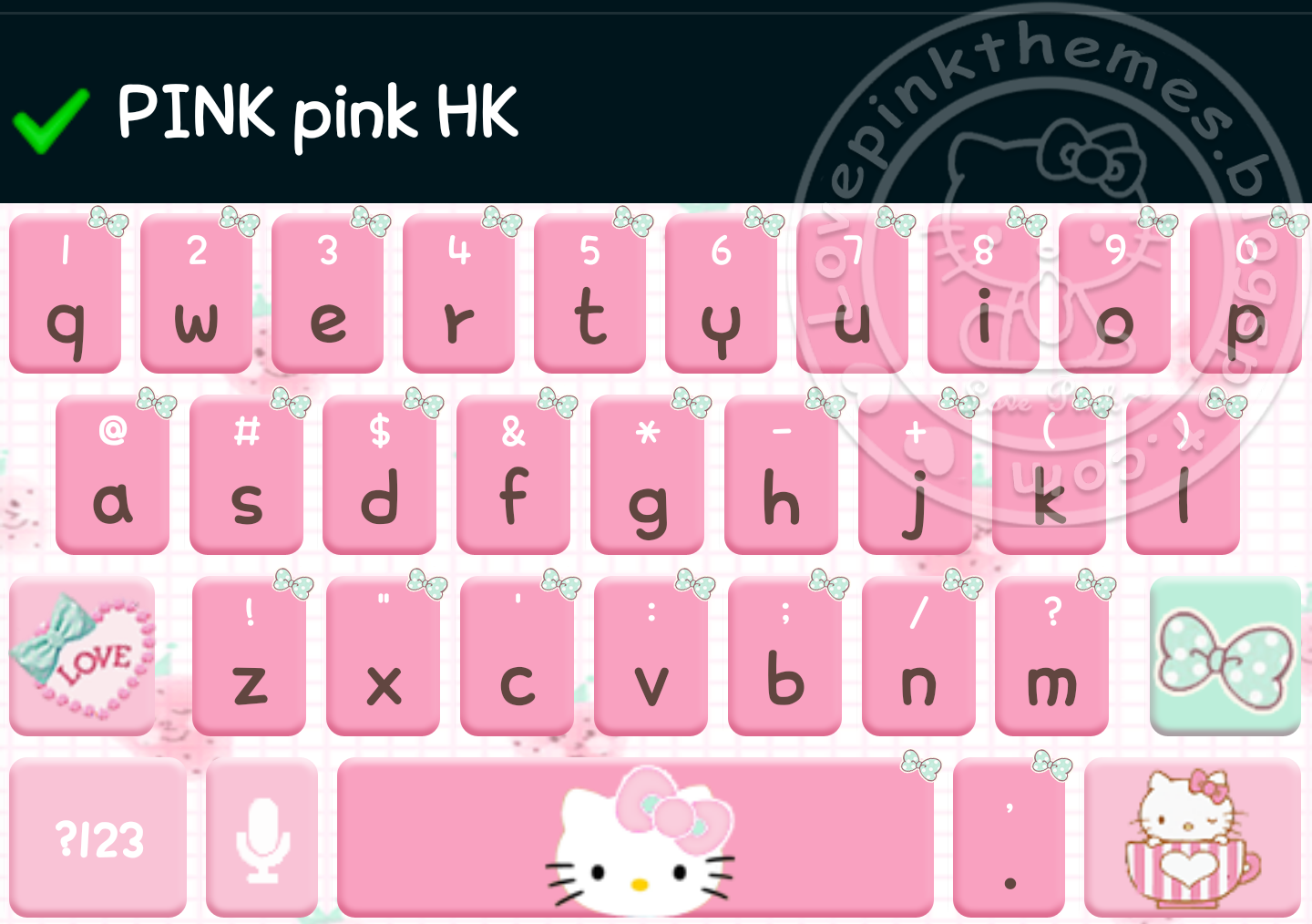 LOve Pink Pink Pink HK Smart Keyboard