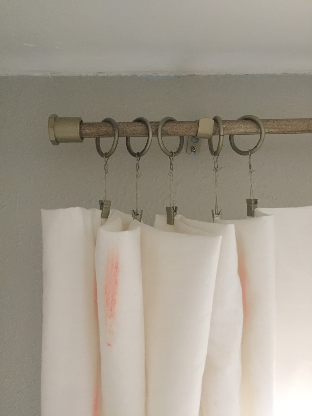 House Homemade DIY West Elm Mid Century Curtain Rod Knock Off