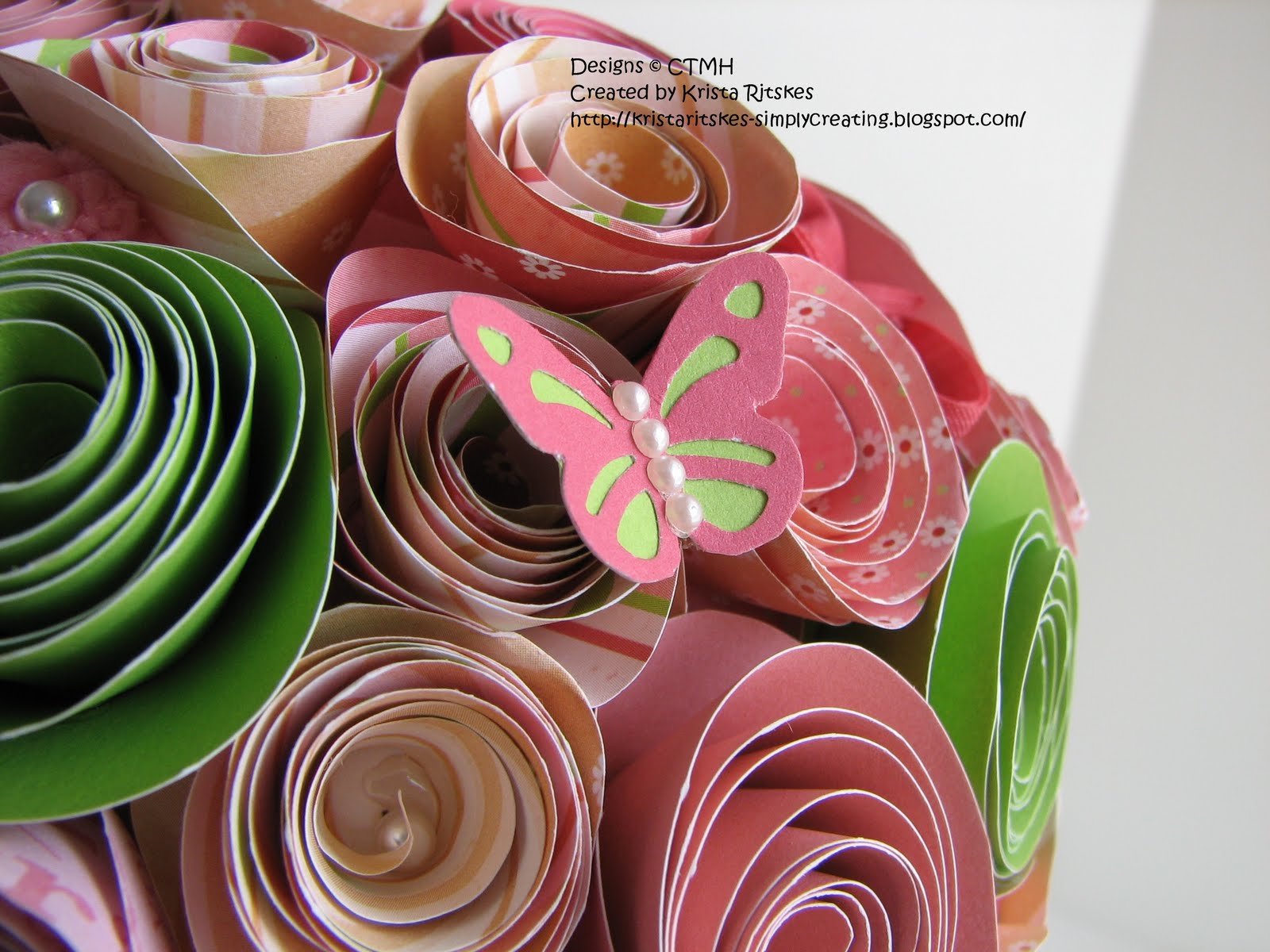 Simply Creating: Paper Rose Topiary