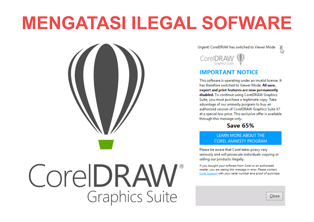 Cara Mengatasi Illegal Software di Corel Draw X7