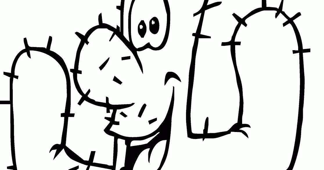 mewarnai gambar bunga kaktus