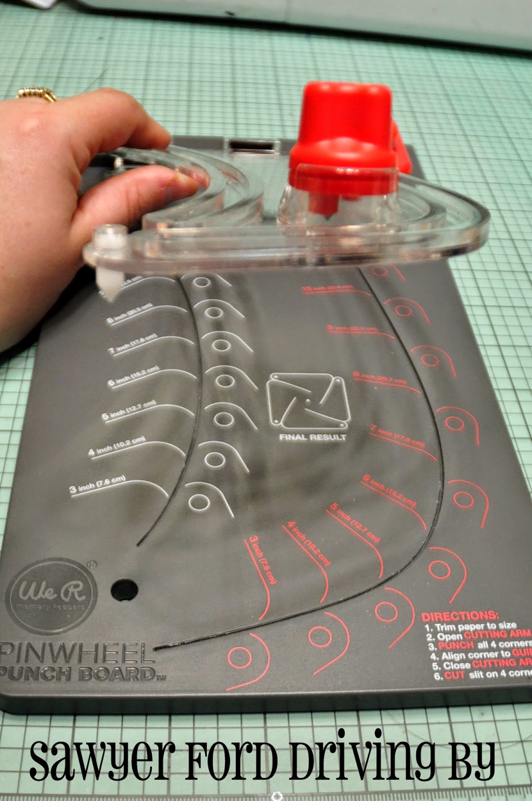 Sawyer Ford Driving By Pinwheel Punch Board