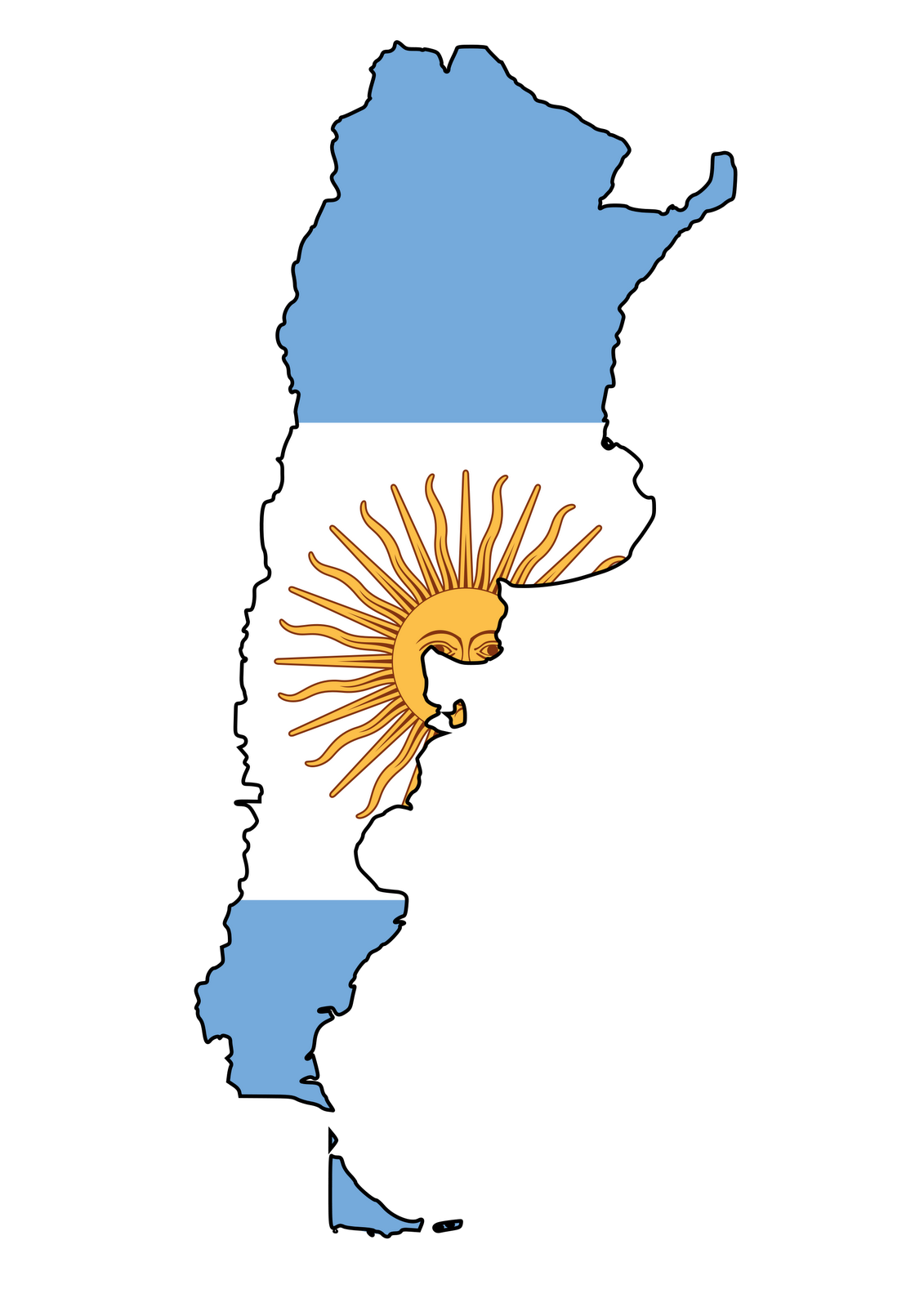 clipart map of argentina - photo #2