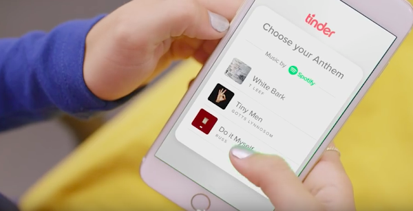 透過音樂交友，Tinder攜手Spotify讓用戶找到更佳配對人選