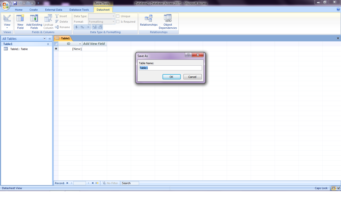 Cara Membuat Database di Microsoft Access