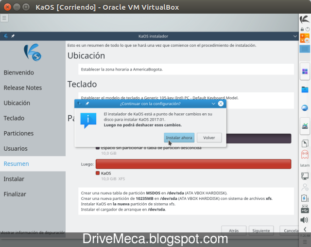 Drivemeca instalando KaOS Linux paso a paso Drivemeca instalando KaOS Linux paso a paso