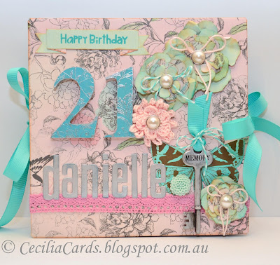 Cecilia's Cards: Danielle's 21st Album and Card