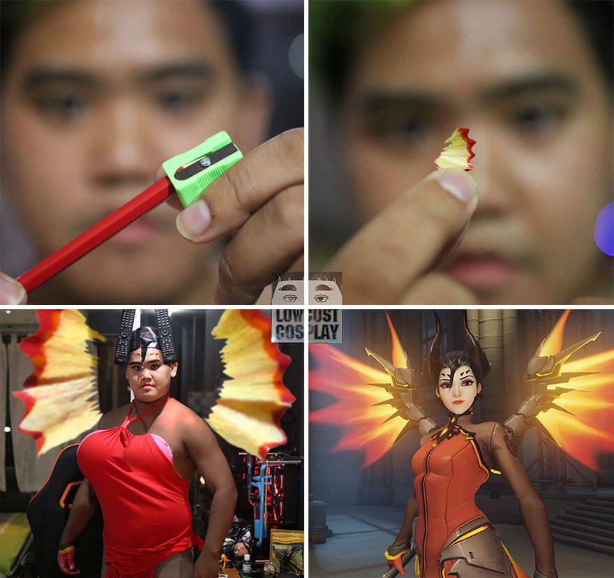 32 Hilarious Pictures Of Cosplay Guy Using Creative Low-Cost Costumes