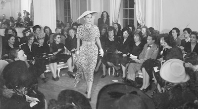 Model at Christian Dior Premiers His "New Look" Collection February 12, 1947