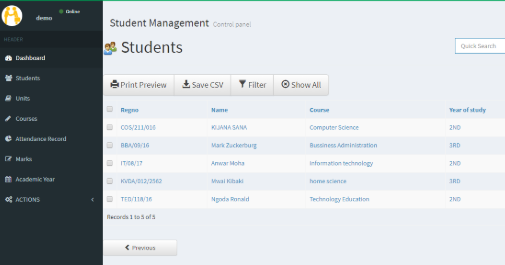 Student Information System in php | Complete Project