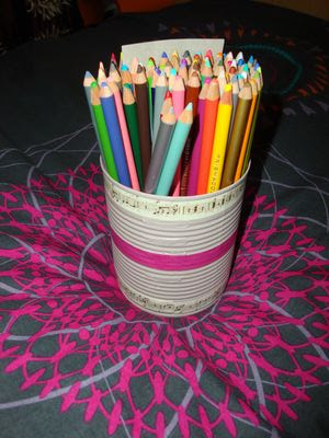 pot à crayon diy boite de conserve