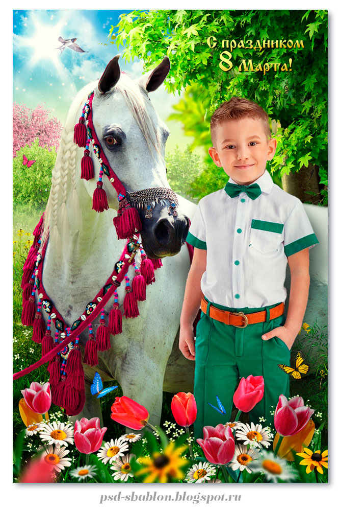 коллажи к 8 марта для фотошопа