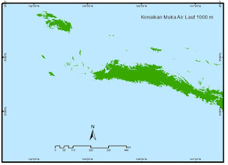 Beginilah Peta Pulau-Pulau Indonesia kalau Air Laut Naik Ratusan Meter