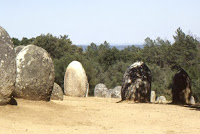 Portugal-menhirs près d'Evora
