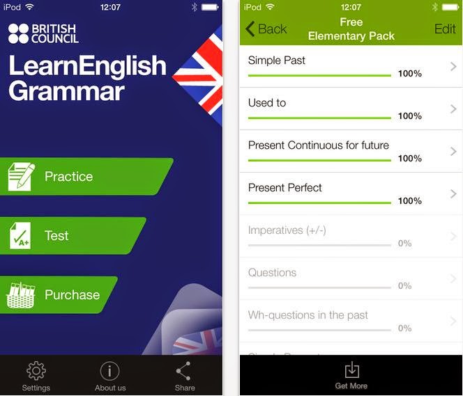 Установить приложение на английском. Приложение simple. learn english grammar british council.