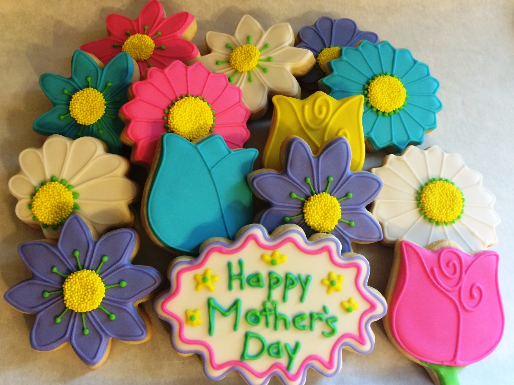 Mother's Day Flower Cookies