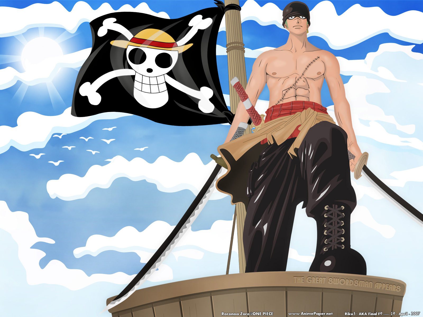 Wallpaper terbaik Roronoa Zoro Wakil Kapten Straw Hat Pirate.