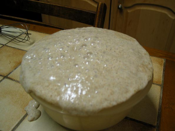 Fabrication du levain pour pain