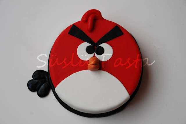 Süslü Pasta Angry Birds Pasta