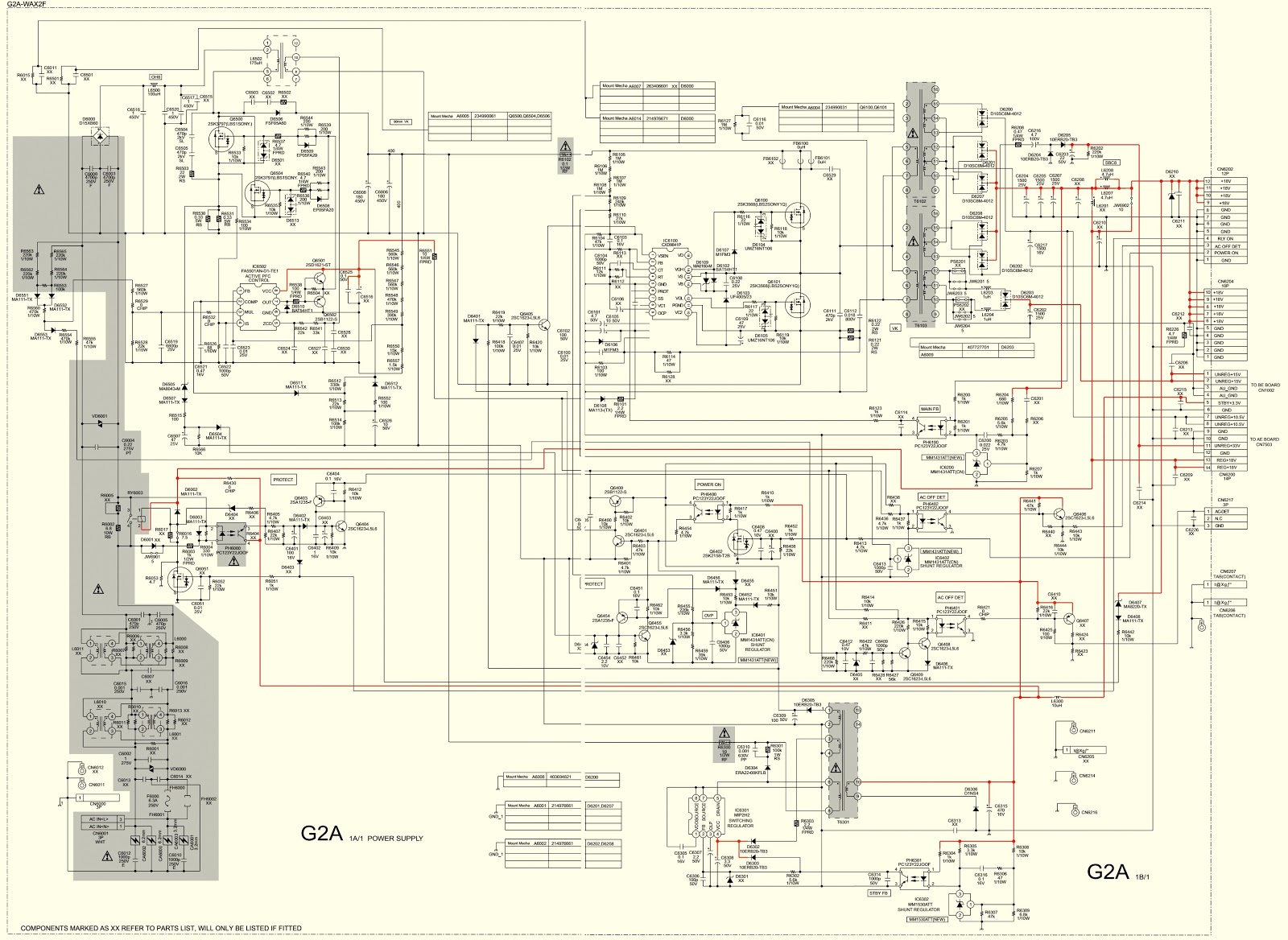 Schematic Diagrams: Sony KDL-40/46/T3500/40V2900 – SMPS schematic