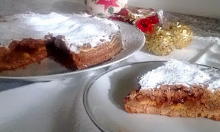 crostata con farina di castagne alle pere e cioccolato