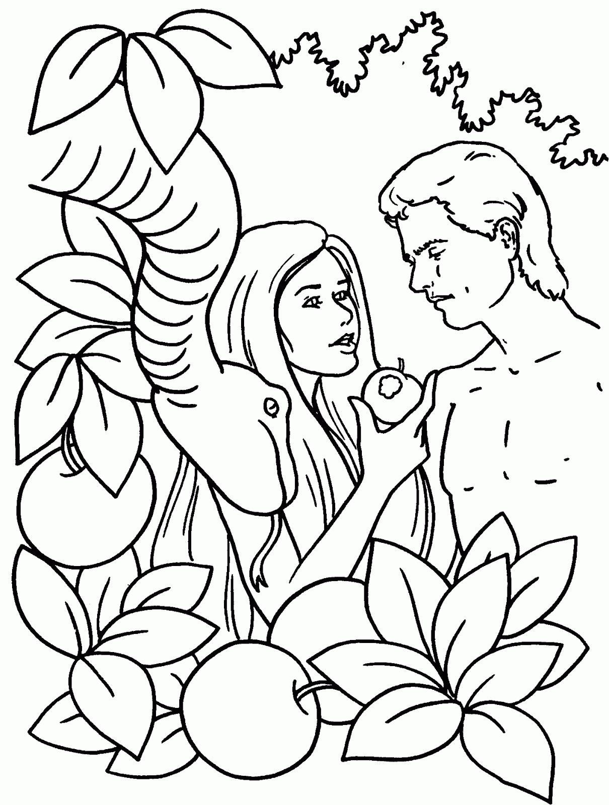 garden of eden coloring pages for kids - photo #30