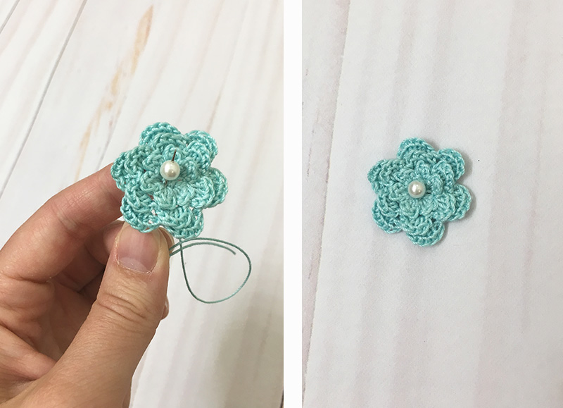 Spring Crochet Heart Hair Clips