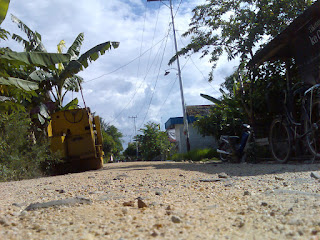 pemandangan jalan di Margasari kabupaten Tapin