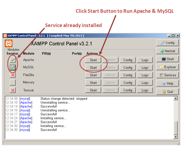 XAMPP Installation Step On Windows 7 Computer Practice