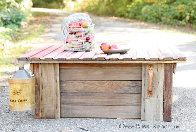 100 year old Barn Doors Turned Coffee Table:  Bliss-Ranch.com