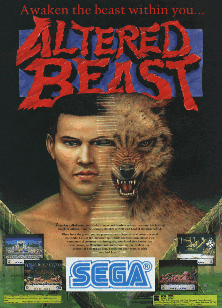 Altered Beast arcade game portable flyer