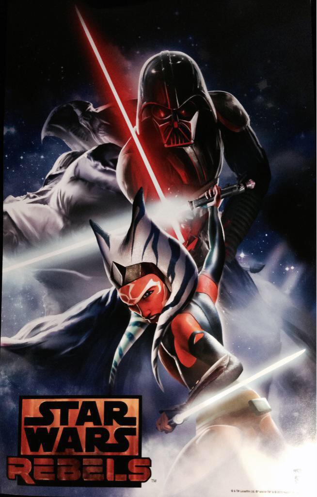 Darth Vader poster combat ahsoka tano vs darth vader star wars rebels