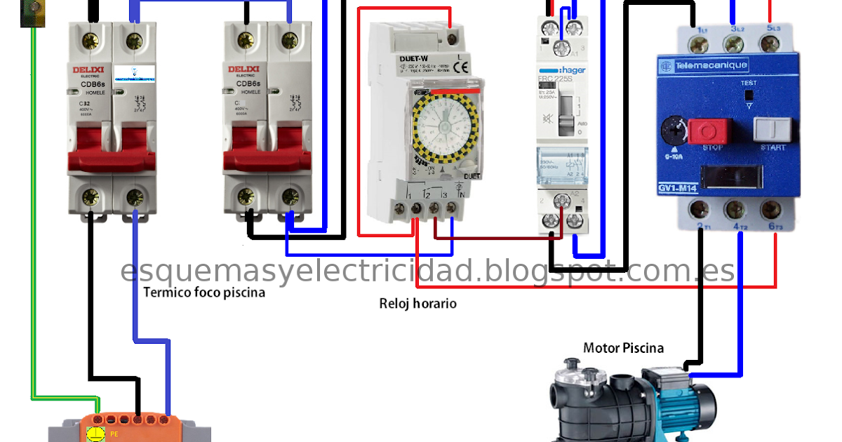 Esquema cuadro de piscina ~ Esquemas eléctricos