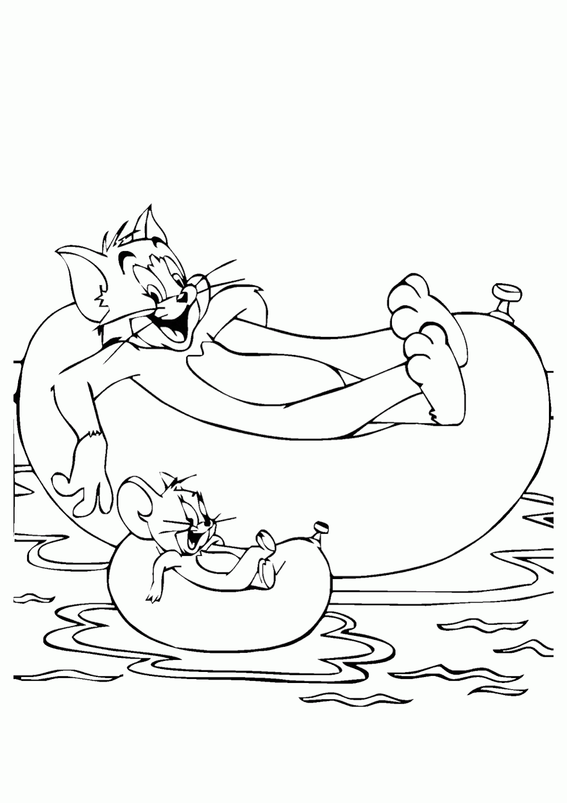 Contoh Gambar Mewarnai Anak Berenang - KataUcap