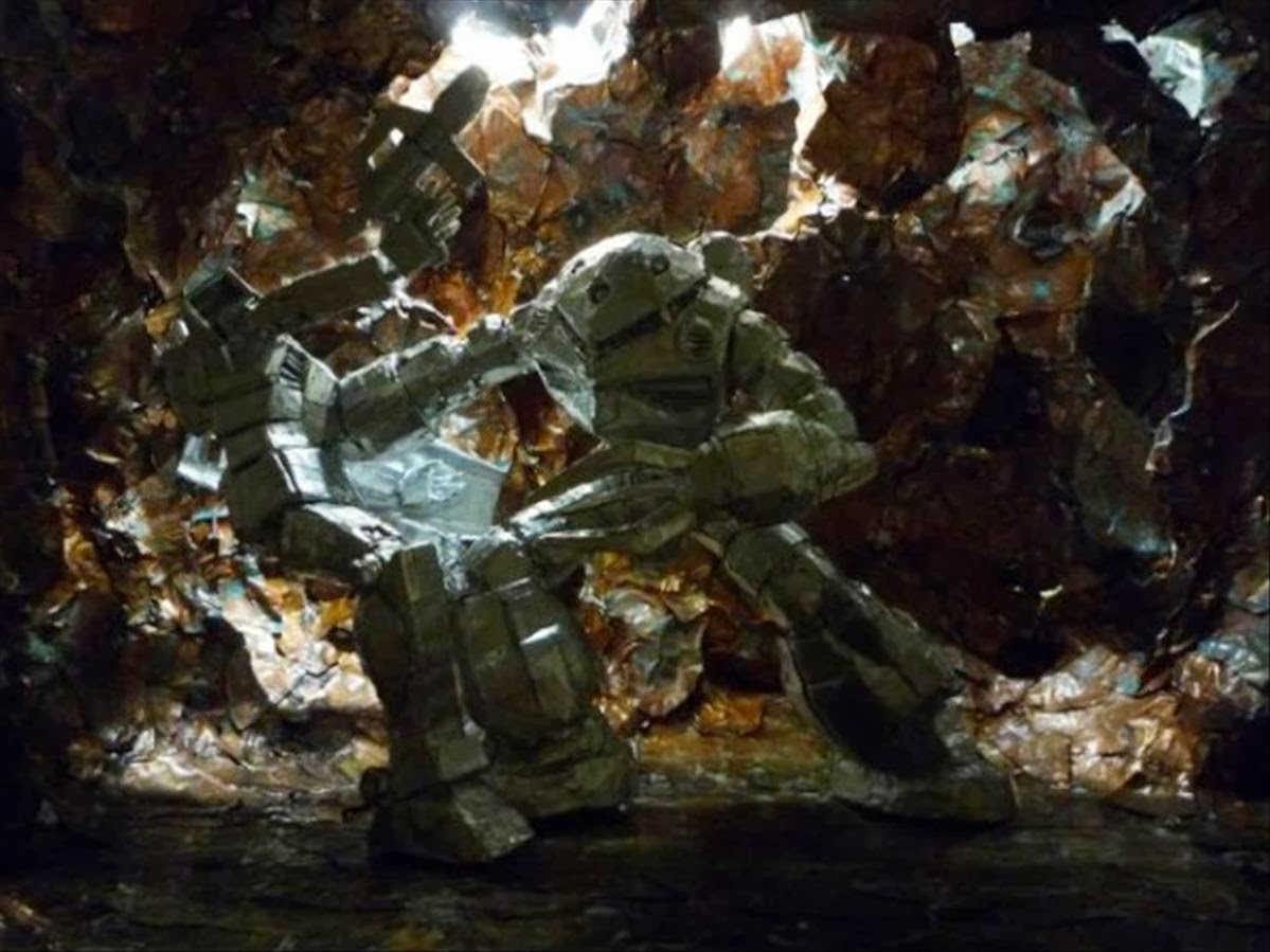 1/100 Aluminum tape Gundam Art Z'Gok VS GM (Jaburo) Tape Art Full