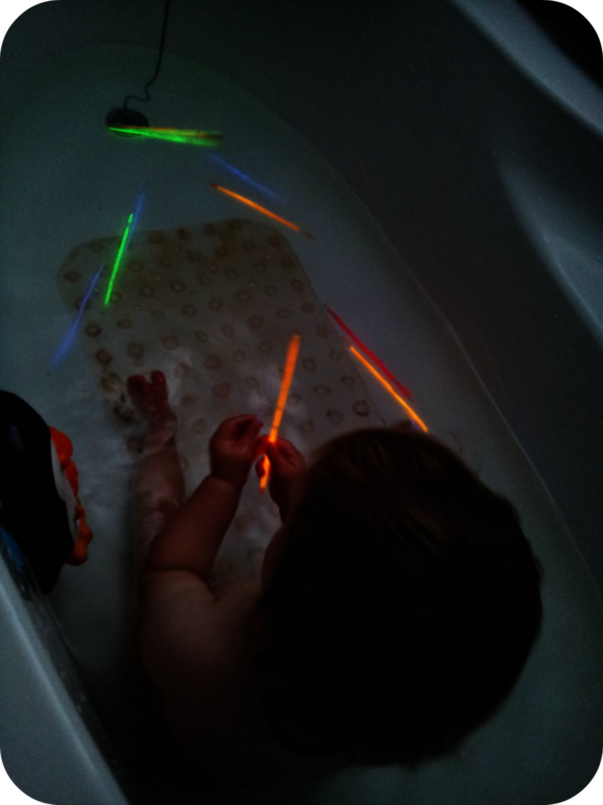 The Adventure of Parenthood Glow Stick Bath
