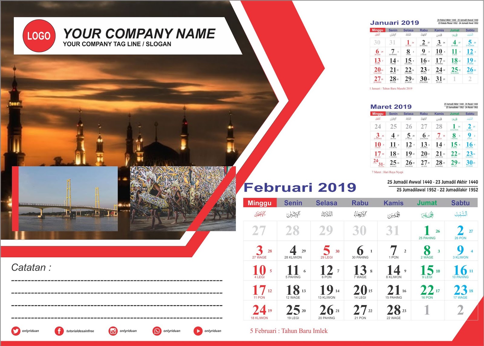 44+ Desain Kalender 2020 Corel