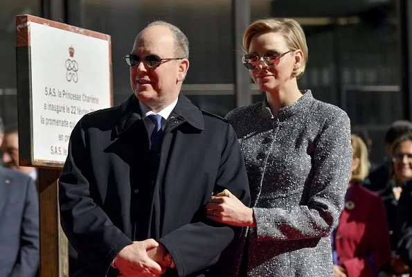 Prince Albert, Prince Jacques, Princess Gabriella and Pierre Casiraghi. Princess Charlene is wearing Akris jacket