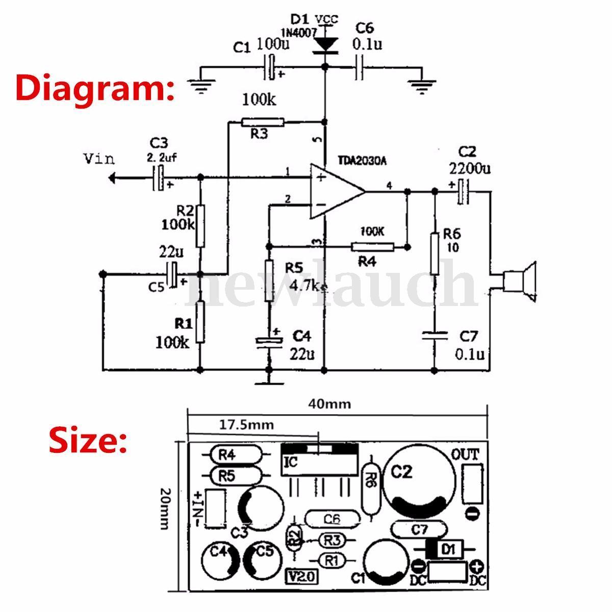 TDA2030 Power Amplifier for Amp Subwoofer [ DIY Kits ] - Electronic Circuit