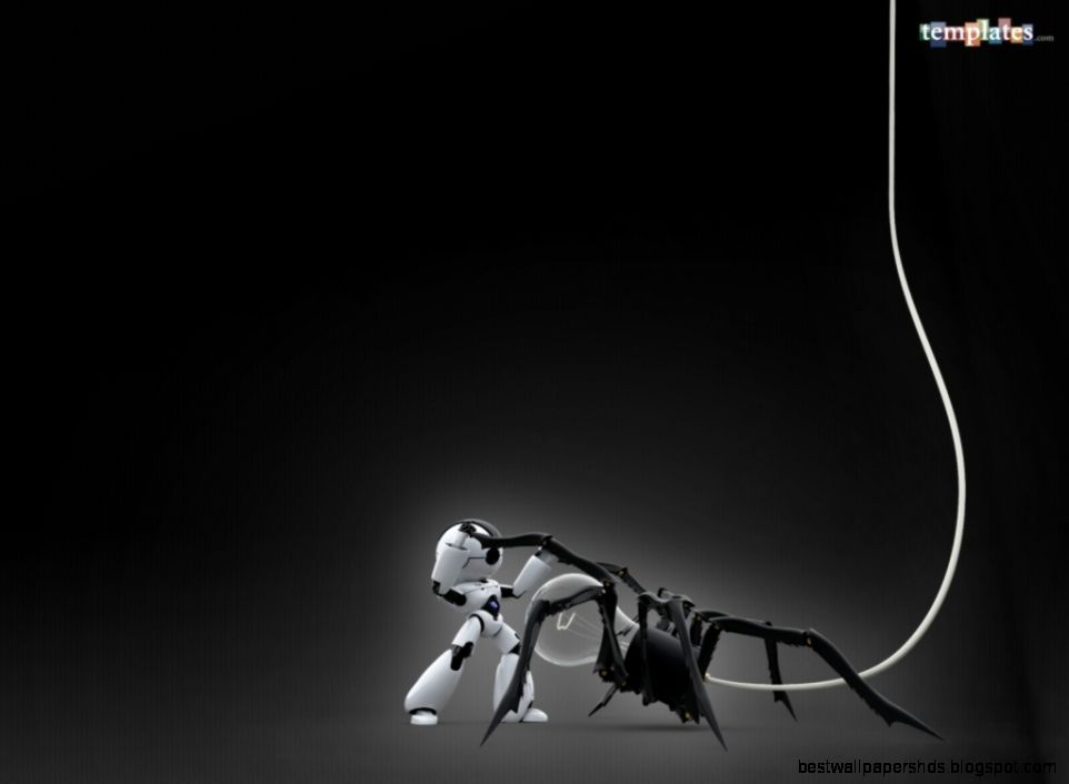 1024x768 Spider and 3D Robot Fight desktop PC and Mac wallpaper
