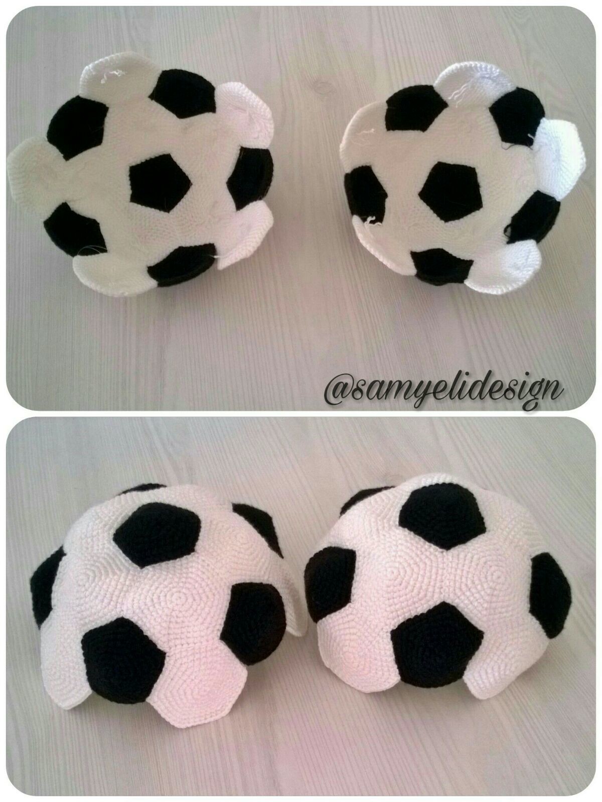 Amigurumi Futbol Topu Yapılışı Amigurumi Futbol Topu Yapılışı