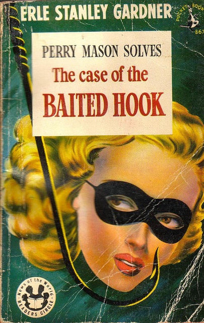 Gardner Case of the Baited Hook noir PB girl mask