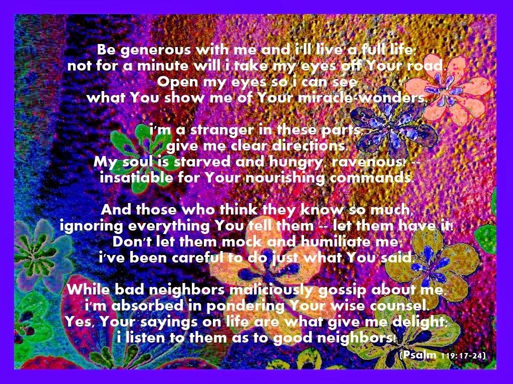 Ad For GOD One Message At A Time PSALM 119 The MESSAGE Translation ad-for-god-one-message-at-a-time-psalm-119-the-message-translation