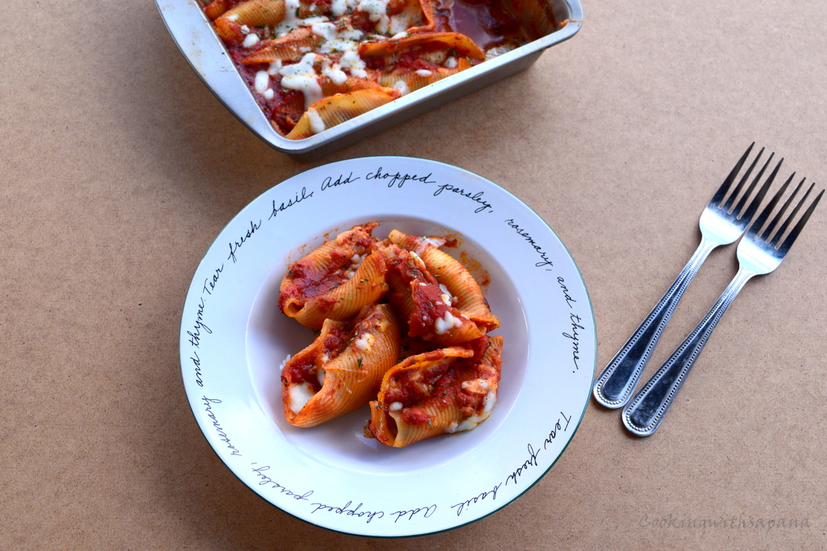 Cheesy Stuffed Jumbo Pasta Shells Cooking With Sapana