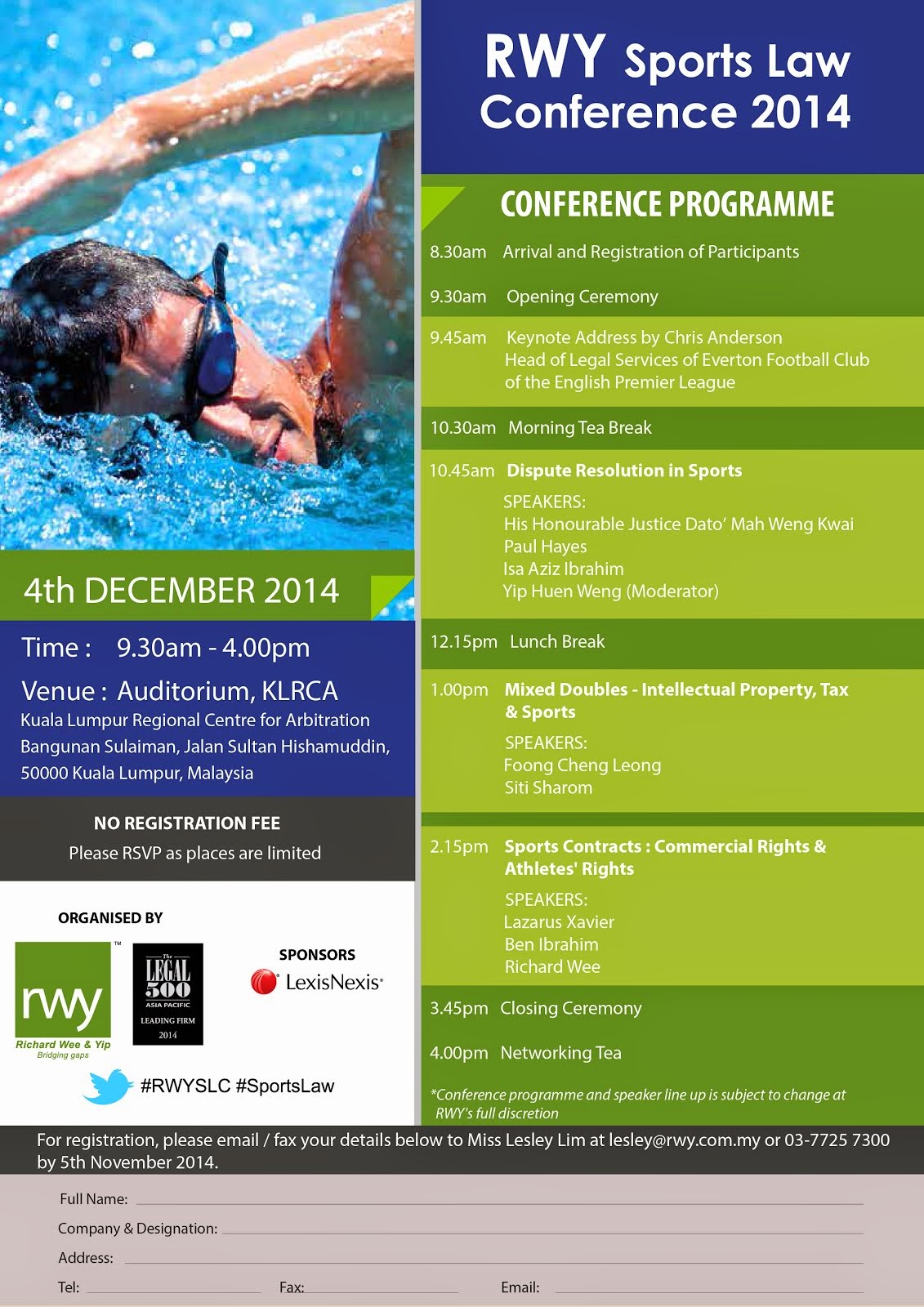 RWY Sports Law Conference 2014