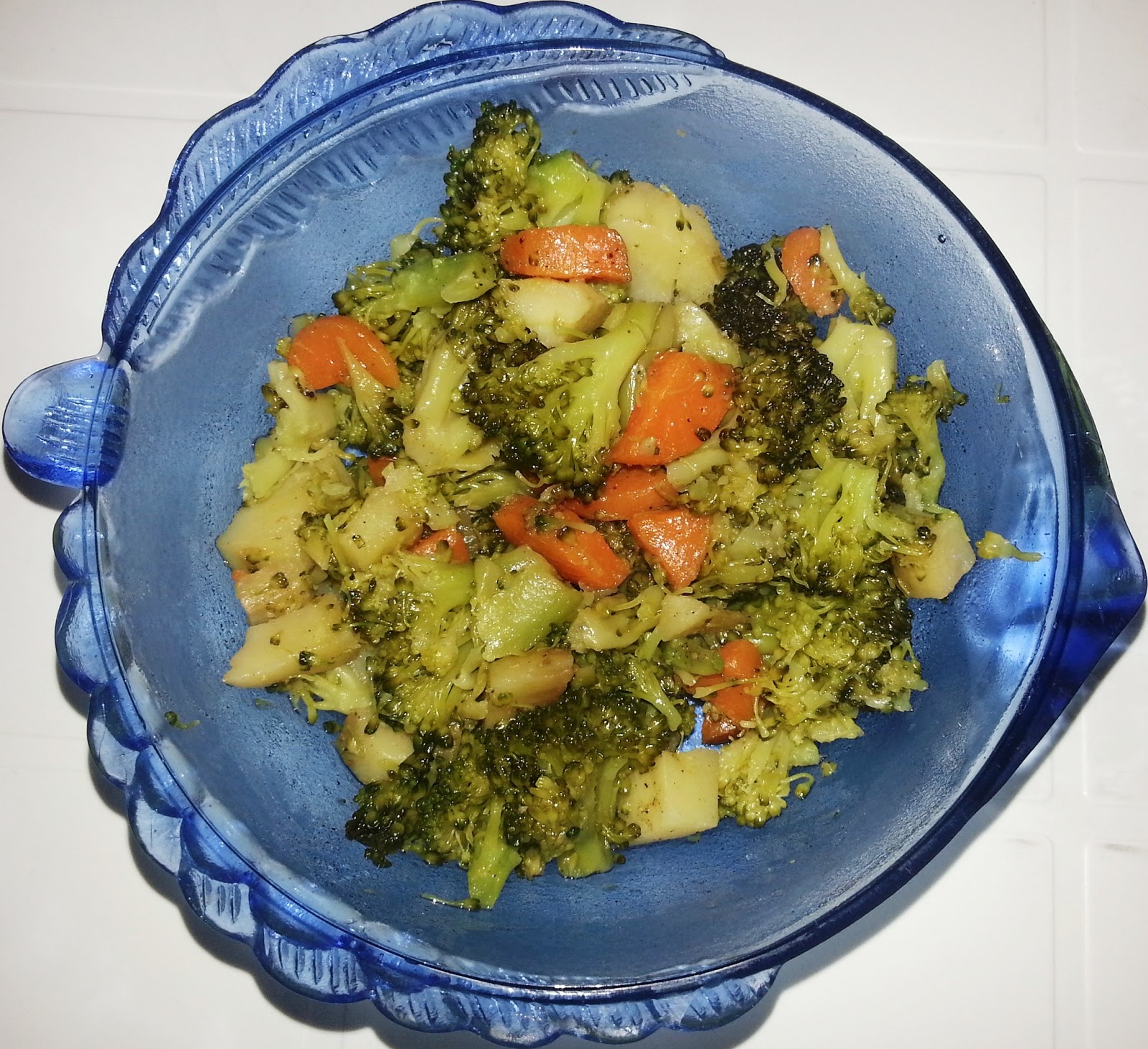 I luv cooking at home BROCOLI POTATO AND CARROT STIR FRY