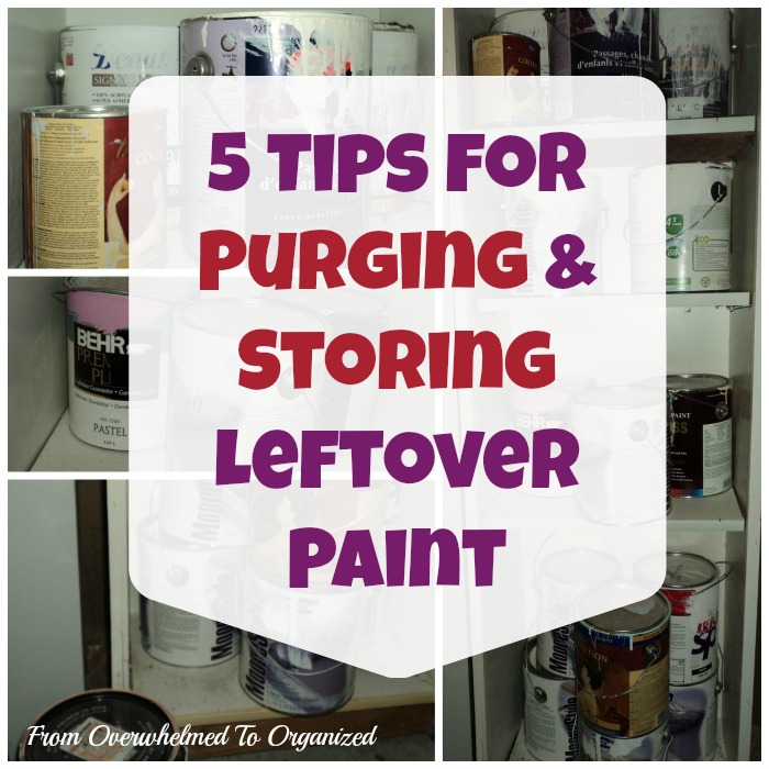 Purging and Storing Leftover Paint From Overwhelmed to Organized