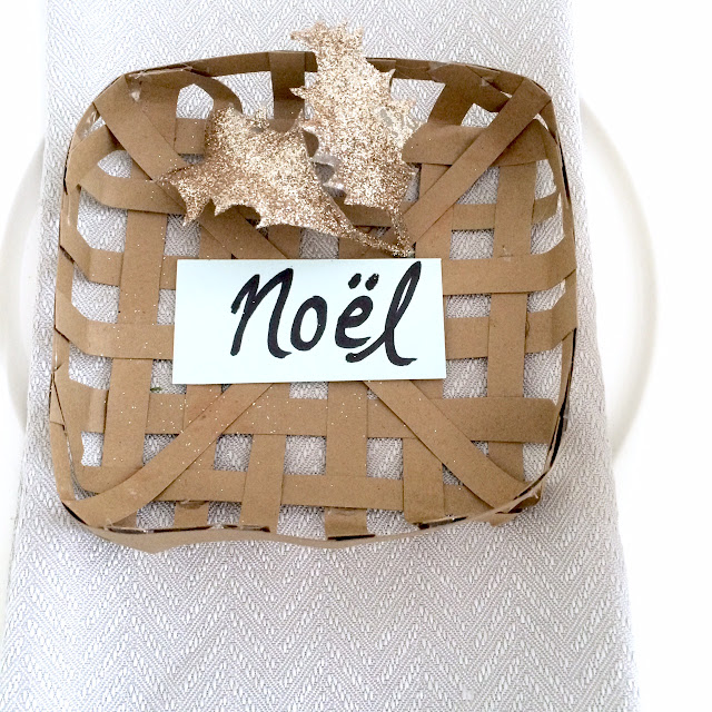 Mini Tobacco Basket DIY Christmas Placecard Harlow & Thistle Home