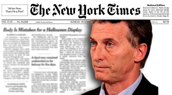The New York Times: ''El de Macri es el mayor caso de corrupción mundial'' The New York Times: ''El de Macri es el mayor caso de corrupción mundial''