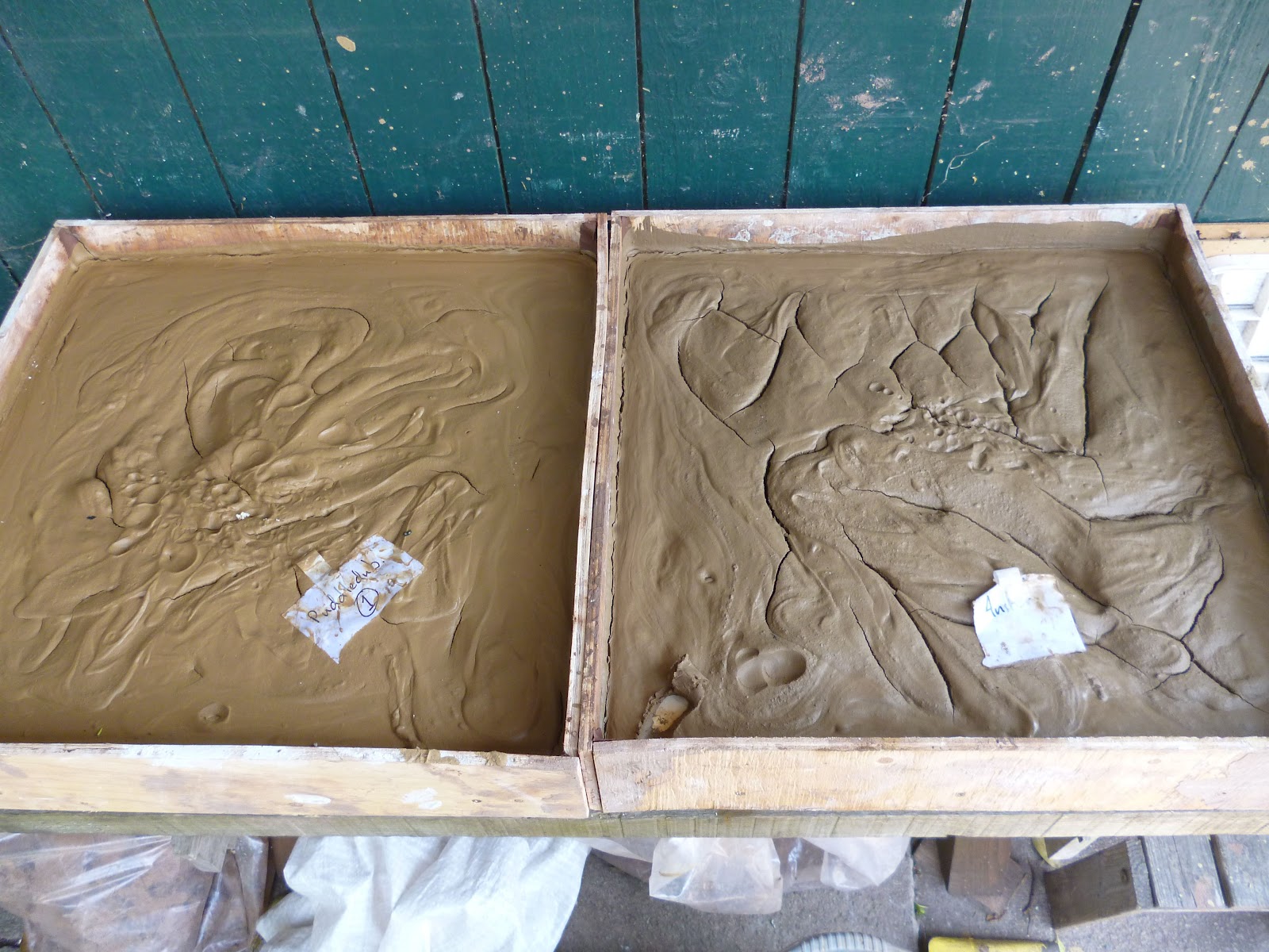 Made From Fife Clay drying on plaster bat